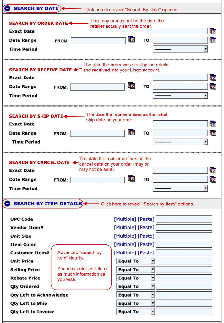 eZCom's Lingo software search function