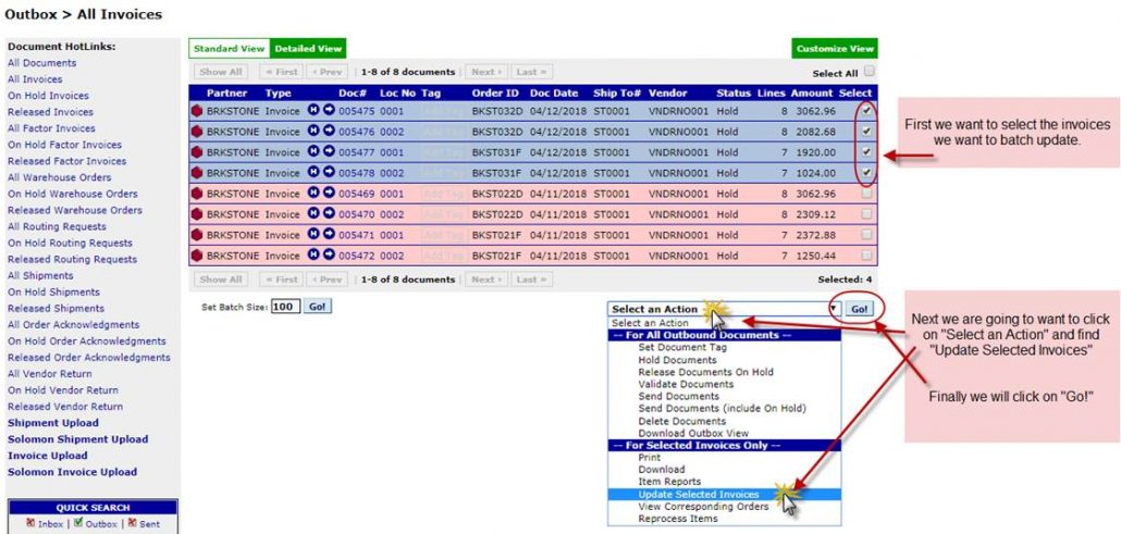 eZCom's Lingo software invoice updates tool