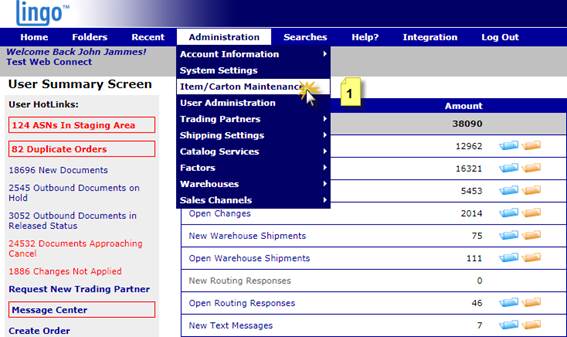 eZCom's Lingo software item maintenance tool