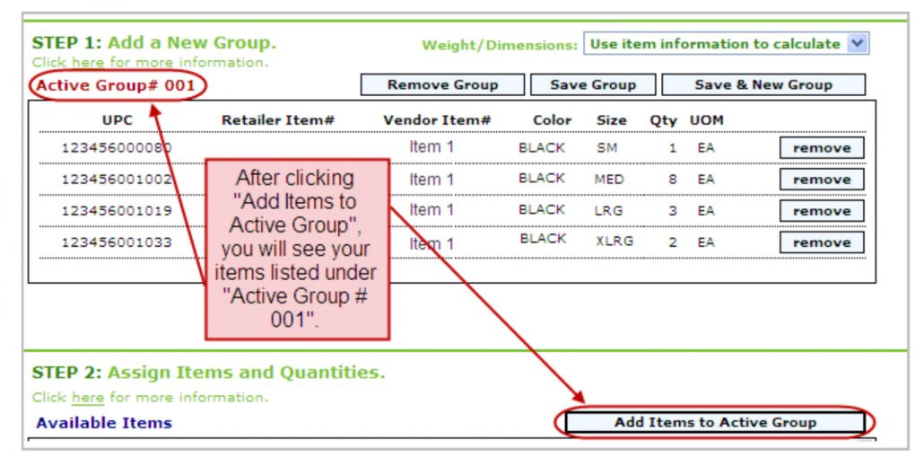 eZCom's Lingo software pre pack function