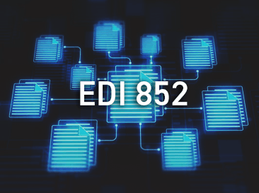 EDI documents with 852 written on it